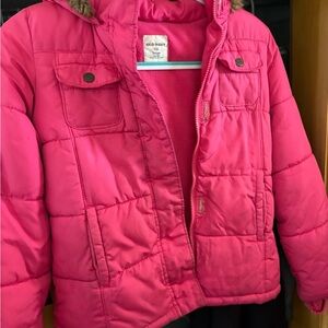 Old Navy Kids Bright Pink Puffer Coat